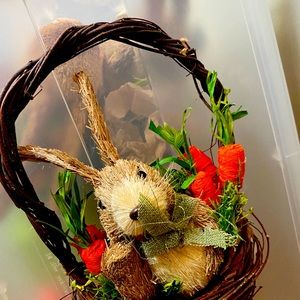 Pier1 Imports Rattan Easter Bunny Basket